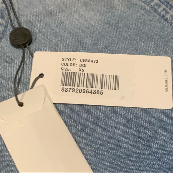 Adriano Goldschmied AG 'Teagan' Chambray Sleeveless Denim Top, Size XS, NWT - Picture 8 of 12